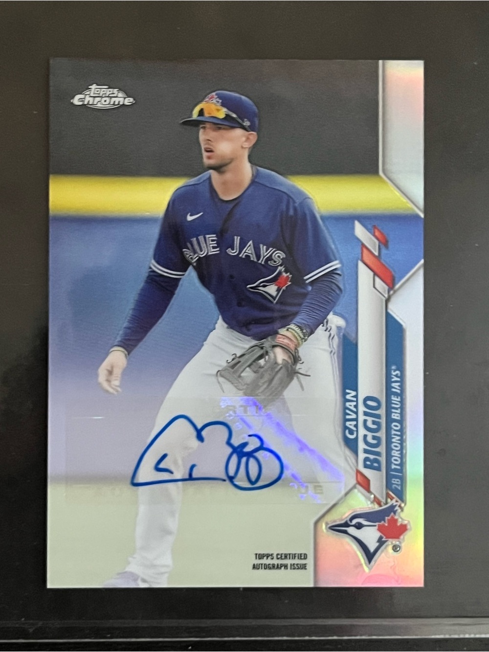 Cavan Biggio Autographed Topps Chrome Baseball Card